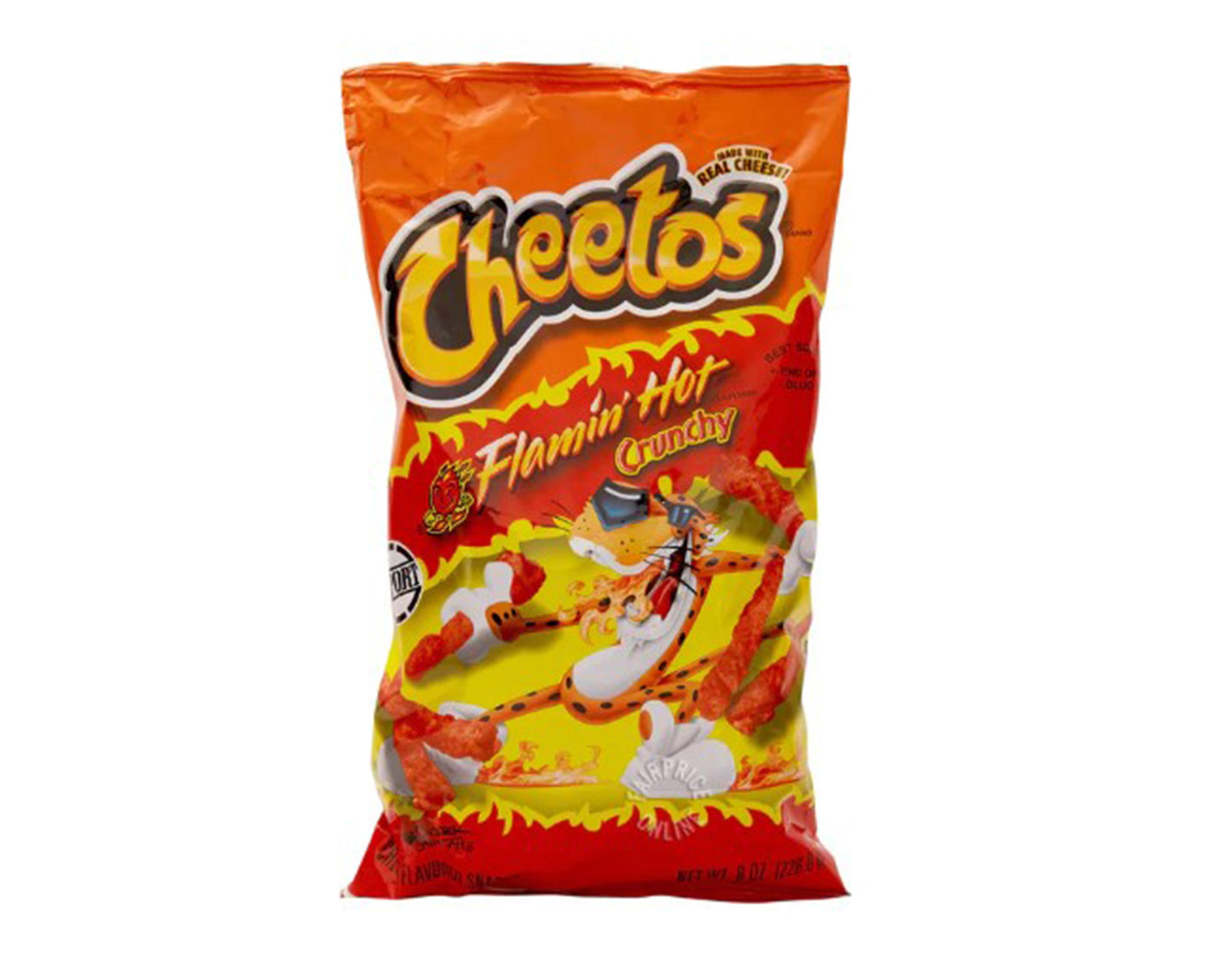 Cheeto's flaming hot crunch groot